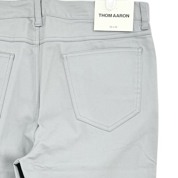 Thom Aaron Men's Stretch Slim Fit Lightweight Gray Chino Pants Size 36x30 NWT - Picture 6 of 12